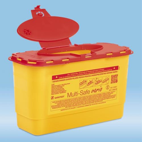 Boîte d'élimination Multi-Safe Var récipient à déchets jaune 