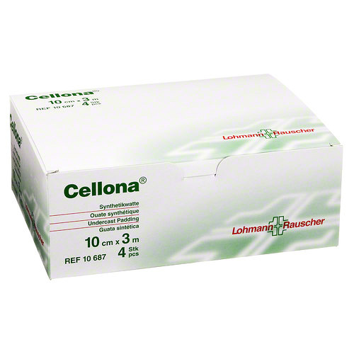 CELLONA Synthetikwatte 10cmx3m weiss Rolle 4 Stk 