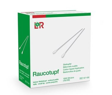 RAUCOTUPF bâtonn coton bois 15cm petit 100 pce 