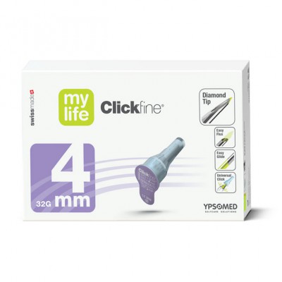 MYLIFE ClickFine Pen Nadel 4mm 32G Box 100 Stk 