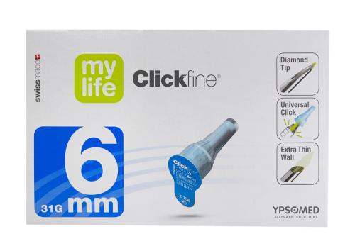 MYLIFE CLICKFINE Pen Nadeln 6mm 31G (neu) 100 Stk 