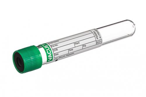 VACUETTE verte 9ml LH Lithium Heparin, 16x100mm, 50 pièces 