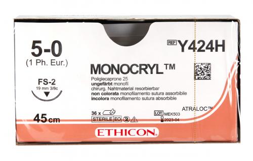 Monocryl 5-0 FS-2 45cm non colorato confezione da 36 pezzi 