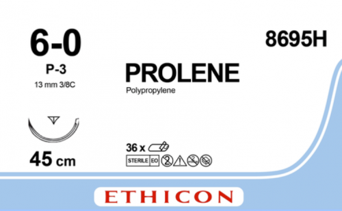 PROLENE 45cm blu 6-0 P-3 Prime 36 pezzi 