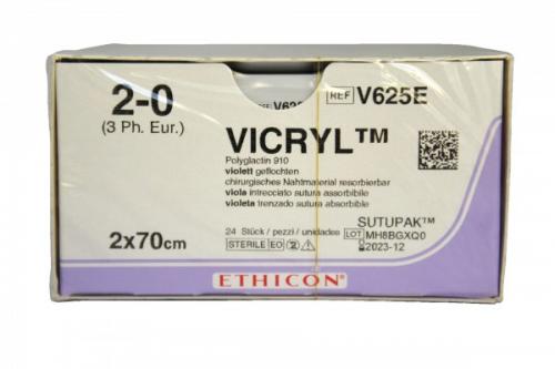 VICRYL 2x70 cm, viola, 2-0, 24 pezzi 