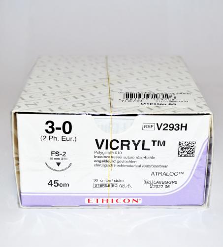 VICRYL 3-0 FS-2 45cm non teinté 36 pcs V293 H 