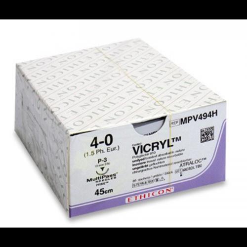 VICRYL 4-0 P-3 45cm non colorato Multiplo 36 pezzi 