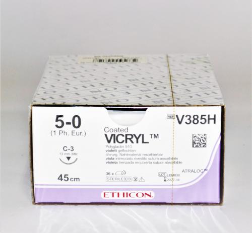 VICRYL 45cm violet 5-0 C-3 36 pce 