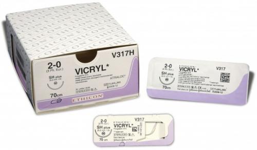 VICRYL 2-0 SH 70 cm viola 36 pezzi V317H 