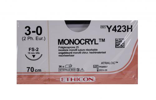 MONOCRYL 3-0 FS-2 70cm non colorato 36 pezzi Y423H 