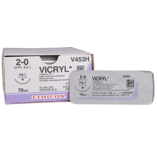 VICRYL 70cm violet 2-0 FS-1 36 pce 