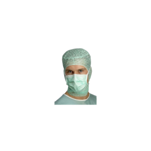 Masque chirurgical Barrier antifog vert, type II/bandes, 60 