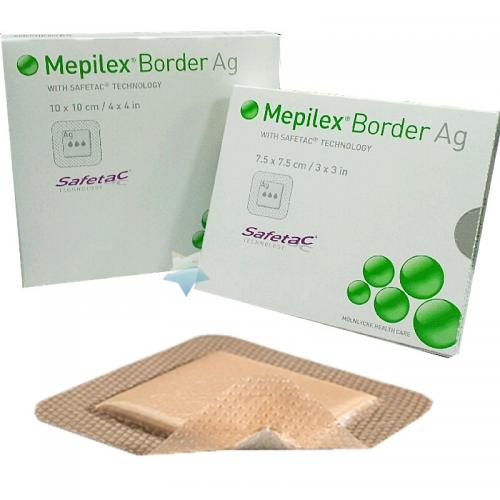 MEPILEX Ag Border pans hydrocell 10x10cm 5 pce 