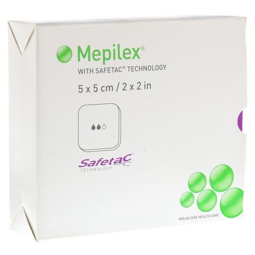 MEPILEX Verband in schiuma Safetac 5x5 cm Silicone 5 pezzi 