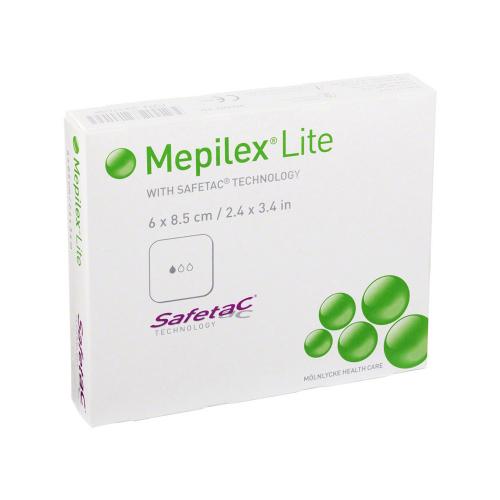 MEPILEX LITE Absorptionsverb 6x8.5cm Silik 5 Stk 