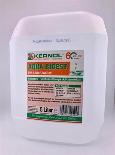Acqua distillata per laboratorio 5 lt 0.06 us/cm 