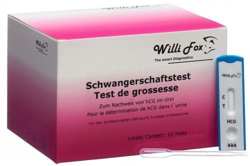 Willi Fox hCG-Schwangerschaftstest 10 Stk 