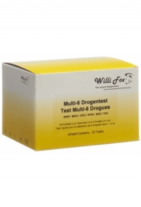 WILLI FOX Multidrogentest 6 Drogen Urin 10 Stk 