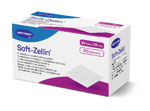 Soft-Zellin Alkoholtupfer 60 x 30 mm 100 Stk 