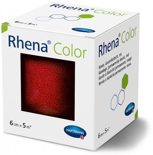 RHENA Color bandes élastiques 6cmx5m rouge (nouv) 