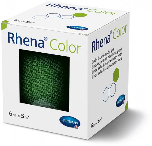 Rhena Color Bendaggio elastico 6 cm x 5 m verde (nuovo) 