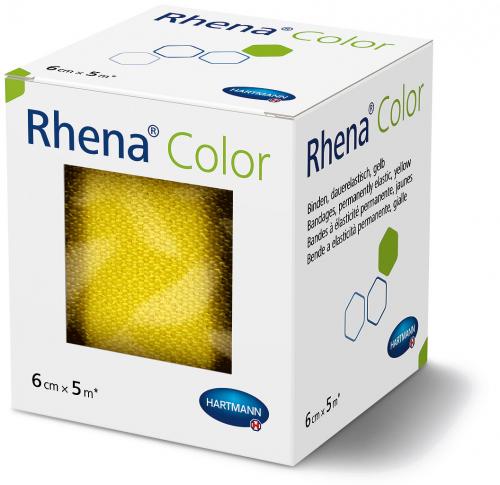 RHENA Color bandes élastiques 6cmx5m jaune (nouv) 