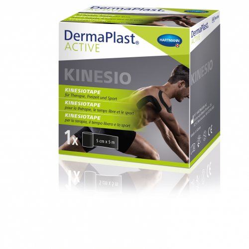 DERMAPLAST Active Kinesiotape 5cmx5m schwarz (neu) 