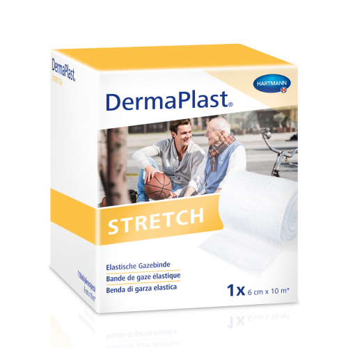 DERMAPLAST STRETCH Gazebinde 6cmx10m weiss (neu) 