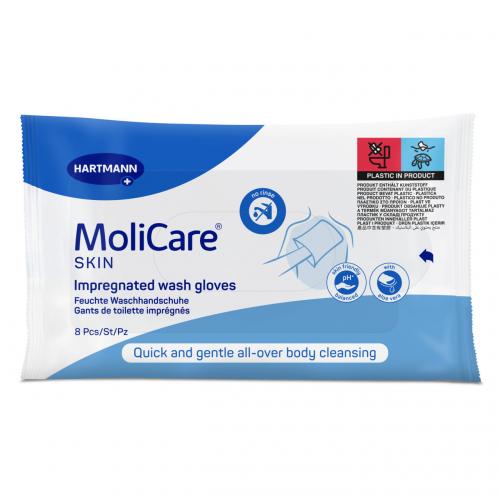 MOLICARE Skin Waschhandschuhe 8 Stk 