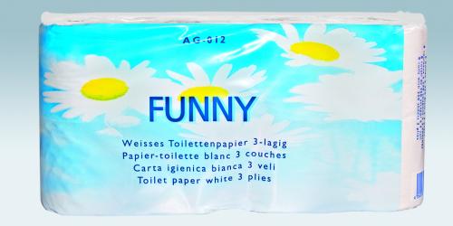 FUNNY WC-Papier Zells 3-lag 150 Blatt Rolle 64 Stk 
