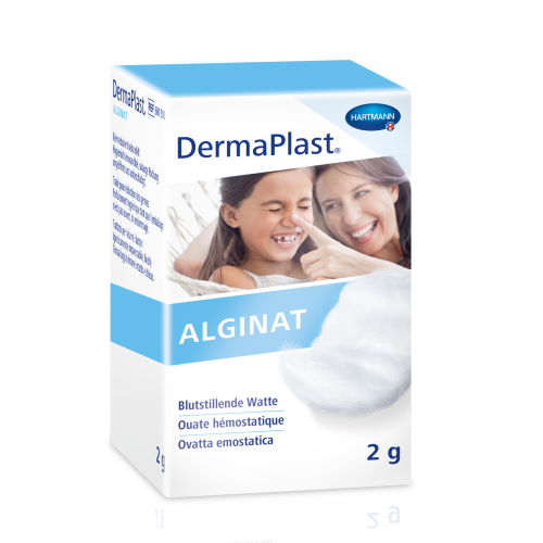 DERMAPLAST ALGINAT Blutstillende Watte Glas 2 g 