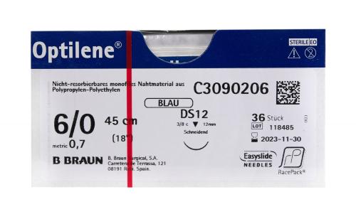 OPTILENE 6/0 45 cm DS12 RCP 36 Stk 