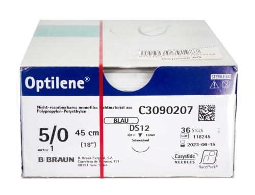 OPTILENE 5/0, 45cm, DS12, RCP, 36 pezzi 