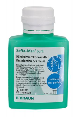 SOFTA-MAN PURE désinf mains alcoo s parfum 100 ml 