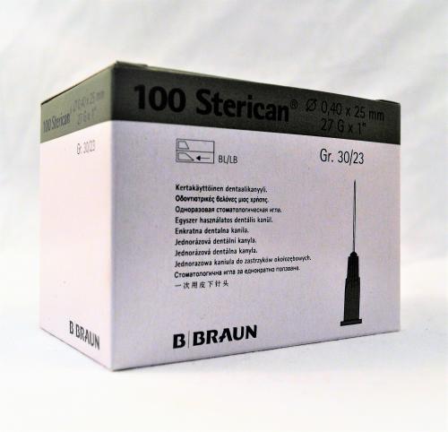 STERICAN aigui dent 27G 0.4x25mm gris 100 pce 