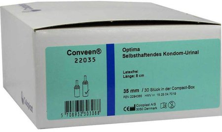 CONVEEN OPTIMA Condominio urinario autoadesivo, 35 mm/8 cm, 