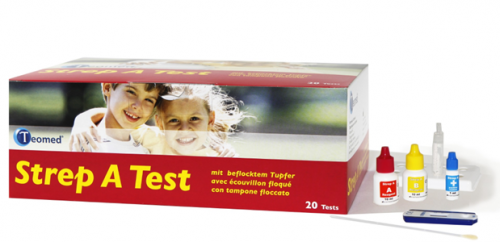 STREP A Test Teomed mit beflocktem Tupfer 20 Stk 
