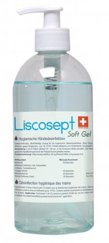 LISCOSEPT Soft Gel Händedesinfekt Dosierpum  500 m 
