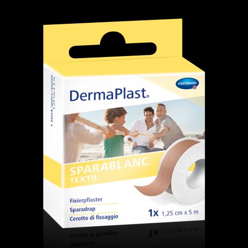 Benda tessile DERMAPLAST Sparablanc, 1.25cm x 5m, bianca 