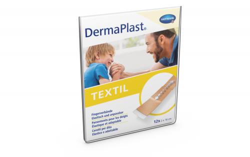 DERMAPLAST TEXTIL pans doigts 2cmx16cm chai 12 pce 