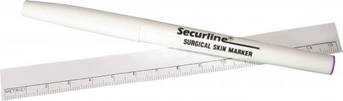 Crayon de marquage cutané Securline Skinmarker avec règle, s 