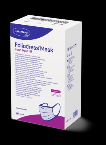 Maschera Foliodress® Comfort Loop blu Op-mask tipo IIR 50 pz 