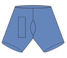 Koloskopie-Hose Männer, blau, 100 Stk 