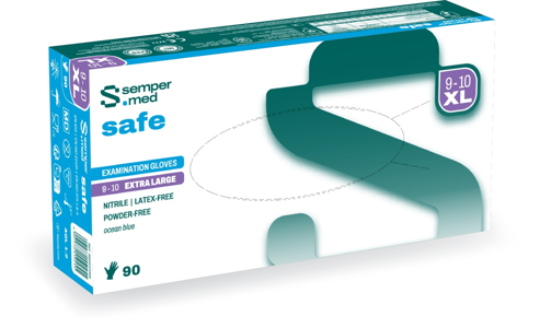 Sempermed Safe Handschuhe XL, Nitril, pdf. 90 Stk. 