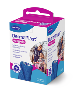 DermaPlast easy-rip bleu 8 cm 