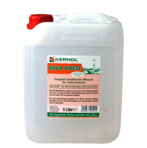 Acqua distillata per laboratorio 5 lt 0.06 us/cm 