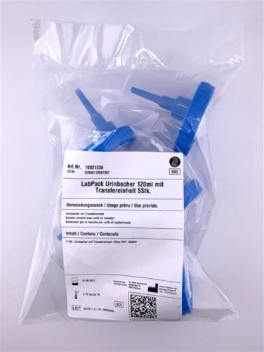 LabPack Contenitore per urina 120ml unità di trasferim. 5pz. 