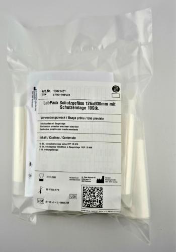 LabPack Schutzgefäss 126xØ30mm mit Schutzeinlage 10Stk. 