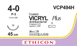 VICRYL PLUS intrecciato non tinto 1xP-3 PRIME 4-0 1x45 cm  3 