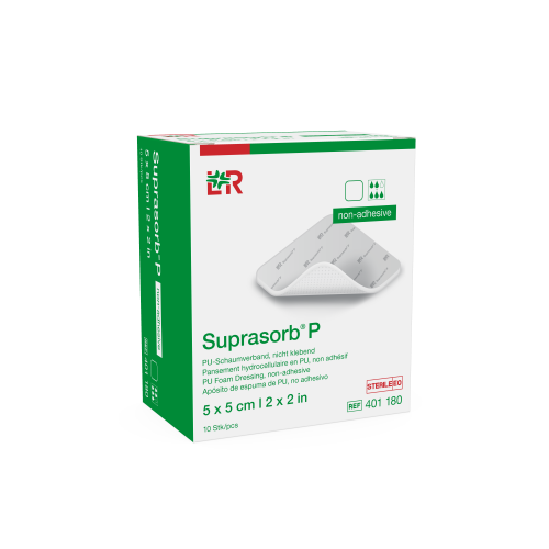 SUPRASORB P Pansement mousse 5x 5cm, non adhésif, 10pcs 